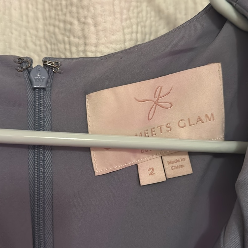 Gal Meets Glam Marion Twist V-Neck Satin Dress - Picture 13 of 14